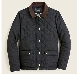 J. Crew Black Quilted Barn Jacket